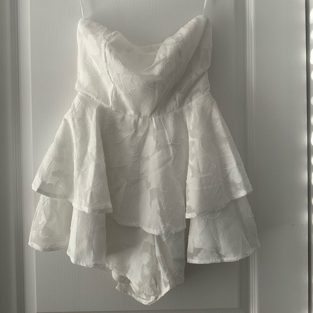 Hello Molly Freshest Gal White romper